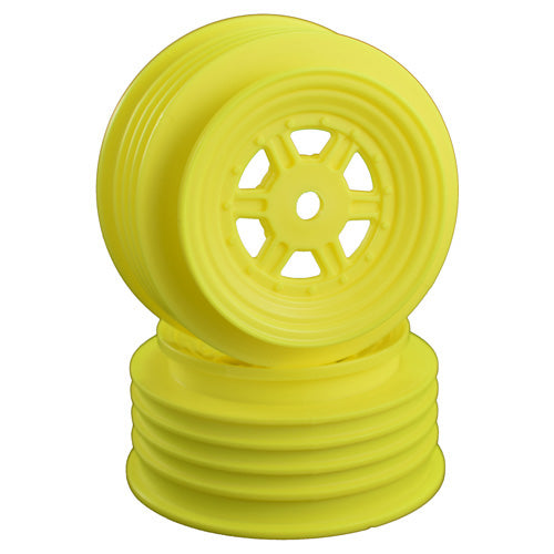 Gambler Front Wheels with 12mm Hex/ TLR Offset/ Yellow - Race Dawg RC