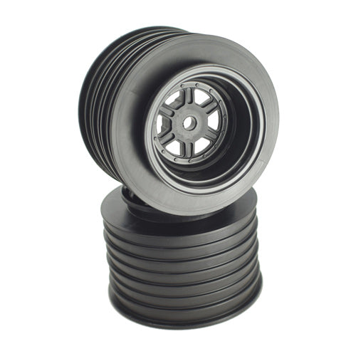 Gambler Rear Sprint Wheels with 12mm Hex/ AE-TLR/ Black - Race Dawg RC