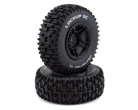 DuraTrax Lockup SC 1/10 Mounted Slash Rear Tire (Black) (2) (C2) - Race Dawg RC
