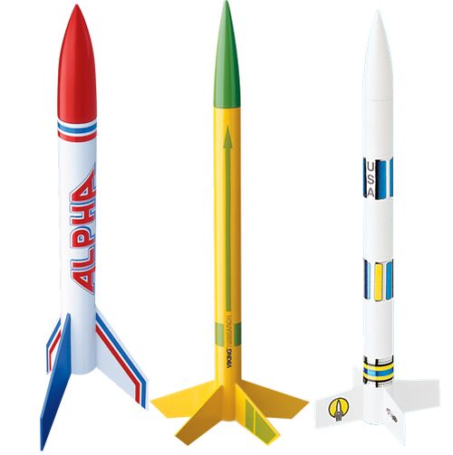 AVG Bulk Pack of 12 Model Rockets, E2X (Alpha, Viking, - Race Dawg RC