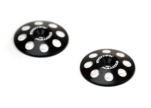 1/8 Black XL Wing Buttons 22mm (2) - Race Dawg RC