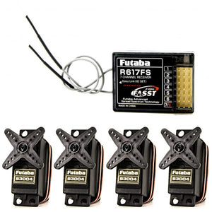 RS617FS Receiver Combo w/ 4x S3004 Servos - Race Dawg RC