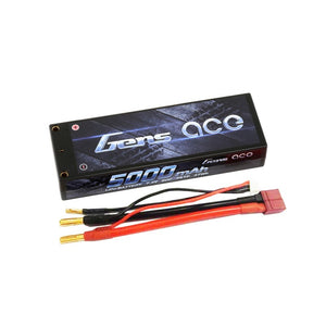 Gens ace 5000mAh 7.4V 50C 2S1P HardCase Lipo Battery Pack 10 - Race Dawg RC