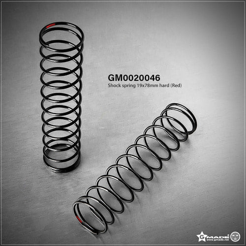 Shock Spring 19x78mm Hard Red - Race Dawg RC