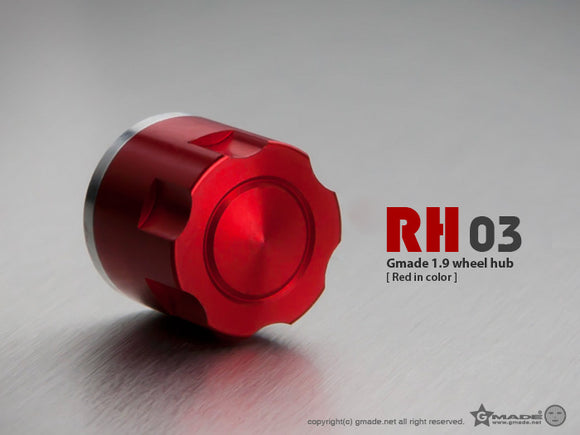 1.9 RH03 Wheel Hubs (Red) (4) - Race Dawg RC