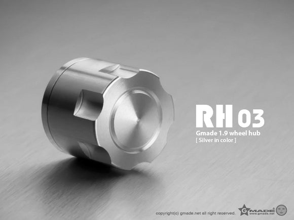 1.9 RH03 Wheel Hubs (Silver) (4) - Race Dawg RC