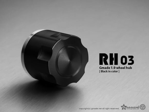 1.9 RH03 Wheel Hubs (Black) (4) - Race Dawg RC