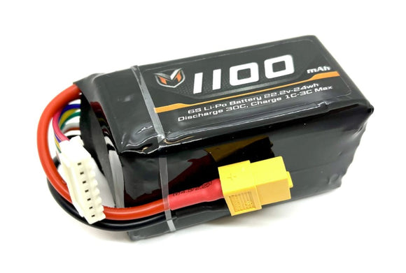 SSI Series 6S 1100mAh 22.2V Li-Po Battery w/ XT60 - Race Dawg RC