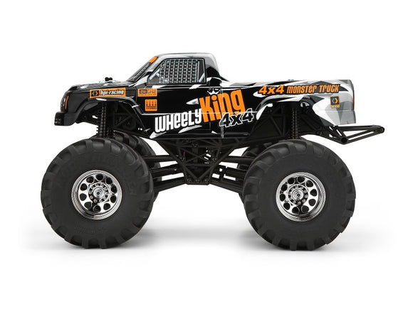 Mini GT-1 Truck Painted Body (Black/Gray) Wheely King - Race Dawg RC