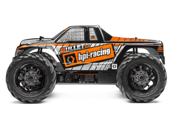 Trimmed And Painted Bullet 3.0 MT Body (Black) - Race Dawg RC