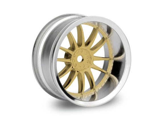 Work XSA 02C Wheel 26mm Chrome/Gold (9mm Offset) - Race Dawg RC