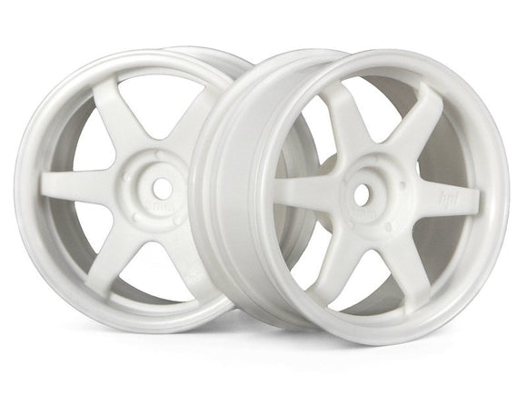 TE37 Wheel 26mm White 3mm Offset/Fits 26mm Tire - Race Dawg RC
