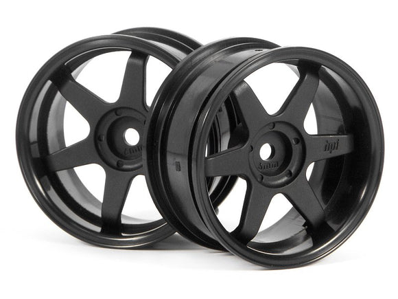 TE37 Wheel 26mm Black 6mm Offset/Fits 26mm Tire - Race Dawg RC