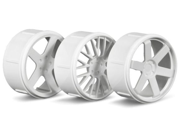 Wheel Set (White)(Micro RS4) - Race Dawg RC