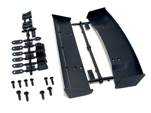 Molded Wing Set(2 Types) 1/10 Scale/Black - Race Dawg RC
