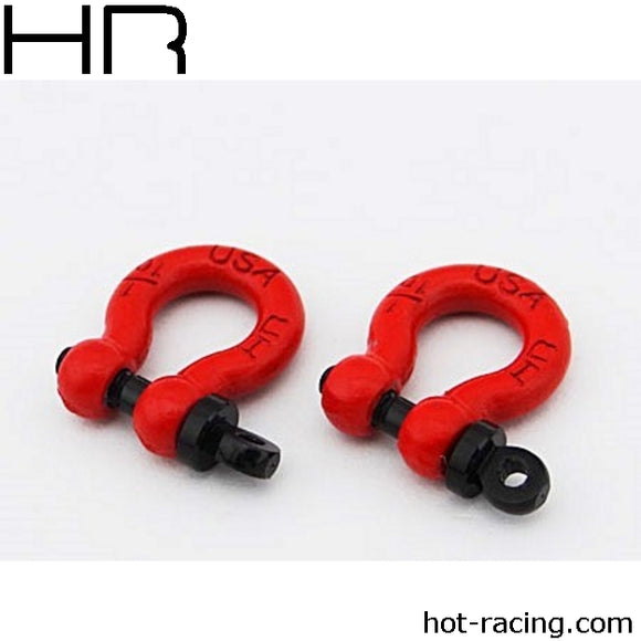 1/10 Scale Red Tow Shackles (2) - Race Dawg RC