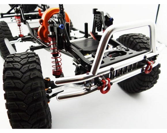 Tubular Front Bumper w/ Winch and Light Mount - Race Dawg RC