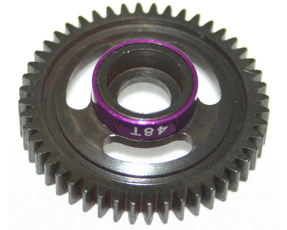 Steel Spur Gear, 48 Tooth, Purple, for Traxxas 1/16 Scale - Race Dawg RC