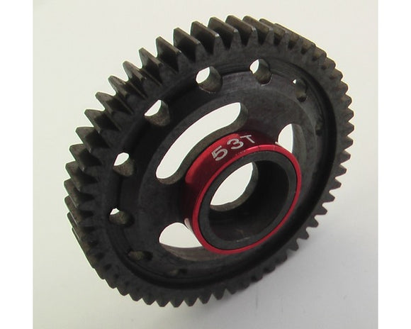 Steel Spur Gear, 53 Tooth, Red for Traxxas 1/16 Scale - Race Dawg RC
