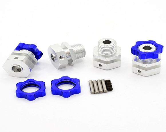 Alum +6mm 17mm Hubs, Hex Serrated Nuts, for Traxxas MT - Race Dawg RC