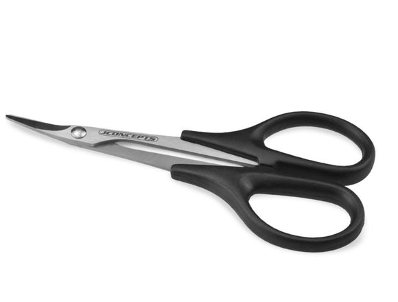 Precision Curved Scissors, Stainless Steel, Black - Race Dawg RC