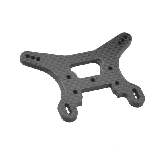 B74 Carbon Fiber Rear Shock Tower, Ribbed & Chamfered - Race Dawg RC
