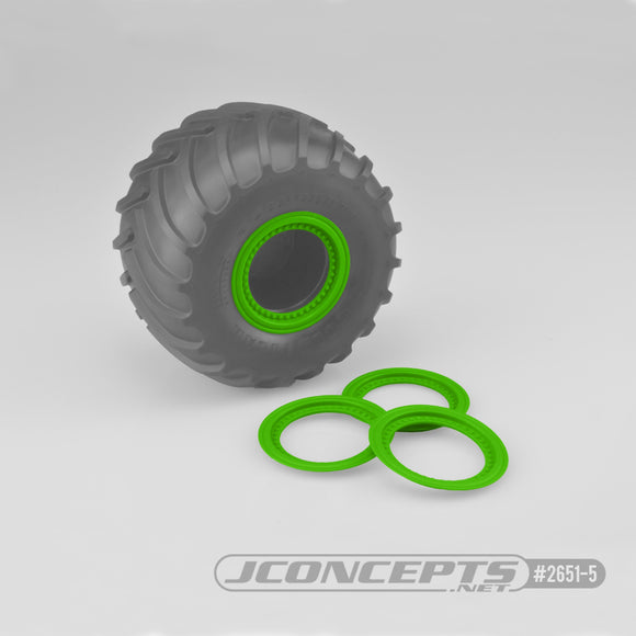 Tribute Green Wheel Mock Beadlock Rings Glue-on-Set (4) - Race Dawg RC