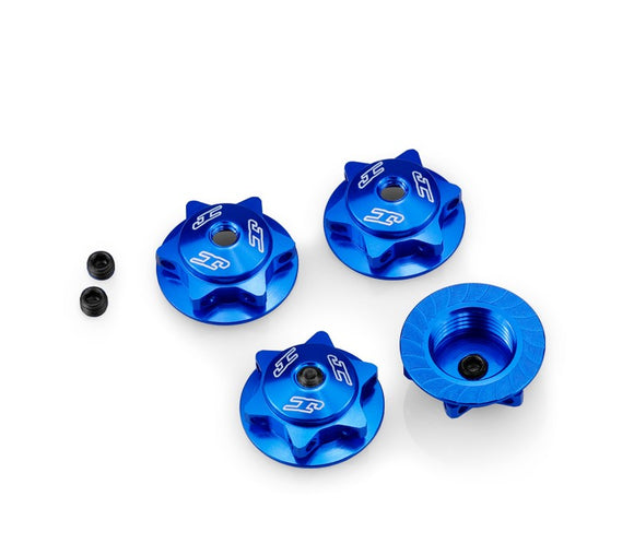 17mm Finnisher Serrated / Magnetic Wheel Nut, Blue - Race Dawg RC