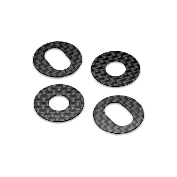 RM2, 1/8 Off-Road Carbon Fiber Body Shell Washer w/Adhesive - Race Dawg RC