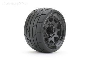 1/10 ST 2.8 Super Sonic Tires Mounted on Black Claw Rims, - Race Dawg RC