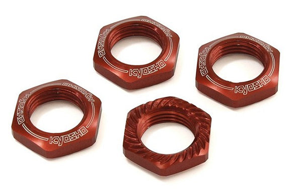 Red 17mm Serrated Wheel Nut (4) - Race Dawg RC