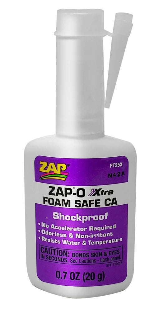 ZAP-O Xtra Foam Safe CA 20-gram Bottle - Race Dawg RC