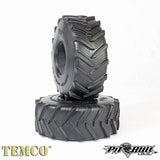 2.2" Temco Super Mega XL Tires Alien Kompound, w/ Foams (2) - Race Dawg RC