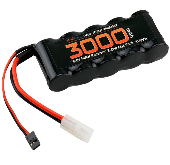 6V 3000mAh 5-Cell Flat Receiver RX NiMH Battery 1/5 - Race Dawg RC