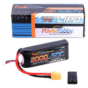 2S 7.4v 2000mAh 50C LiPo Battery w/ XT60 Plug + Traxxas - Race Dawg RC