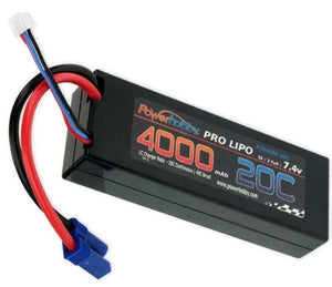 2S 7.4V 4000mAh 20C LiPo Battery Pack w/ EC5 Plug Hard - Race Dawg RC