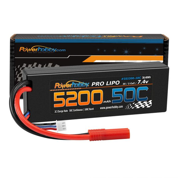 2S 7.4V 5200mAh 50C LiPo Battery w/ RedCAT 4.0mm Plug - Race Dawg RC