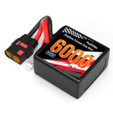 2S 6000MAH 200C DRAG Lipo Battery Pack 2S4P w/8AWG Wire - Race Dawg RC