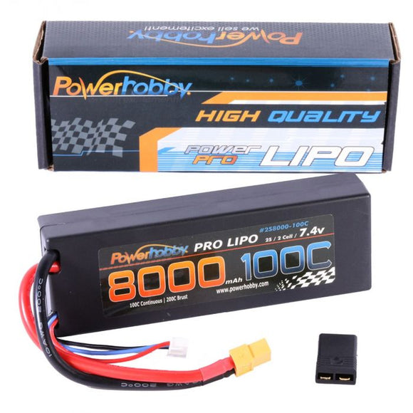 2S 7.4V 8000mAh 100C-200C LiPo Battery w/ XT60 Plug + Traxxas - Race Dawg RC