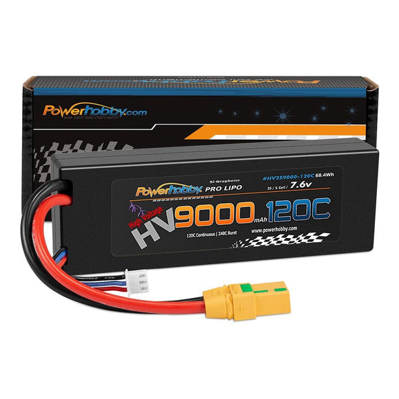 2S 7.6V HV + Graphene 9000mAh 120C LiPo Battery w/ XT90 Plug - Race Dawg RC