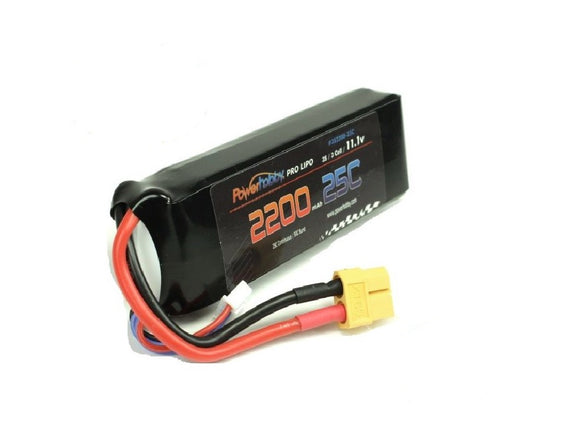 3S 11.1V 2200mAh 25C LiPo Battery Pack w/ XT60 Plug - Race Dawg RC