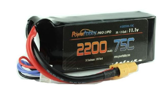 3S 11.1V 2200mAh 75C LiPo Battery Pack w/ XT60 Plug - Race Dawg RC