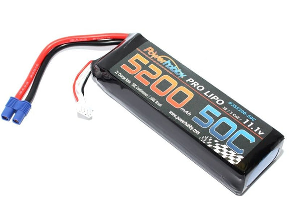 3S 11.1V 5200mAh 50C LiPo Battery w/ EC3 Plug 3-Cell - Race Dawg RC