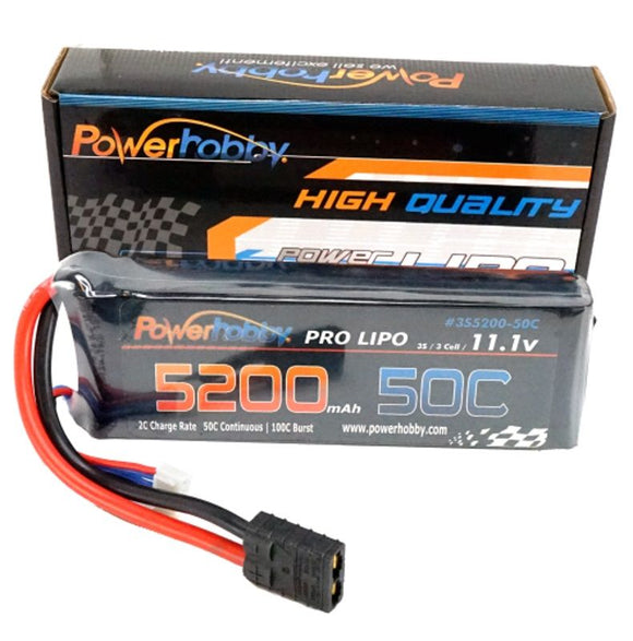 5200mAh 11.1V 3S 50C LiPo Battery with Hardwired Genuine - Race Dawg RC