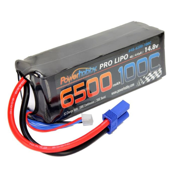 4S 14.8V 6500mAh 100C Lipo Battery w EC5 Plug Soft Case - Race Dawg RC