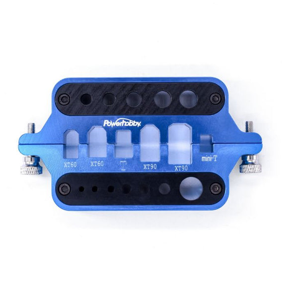 Aluminum RC Connector Soldering Jig, Blue - Race Dawg RC