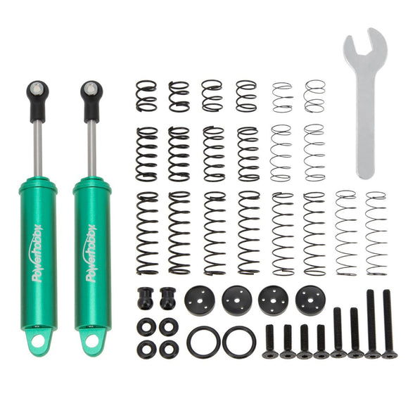 100mm Promatics Two Stage Internal Spring Shocks, Green - Race Dawg RC