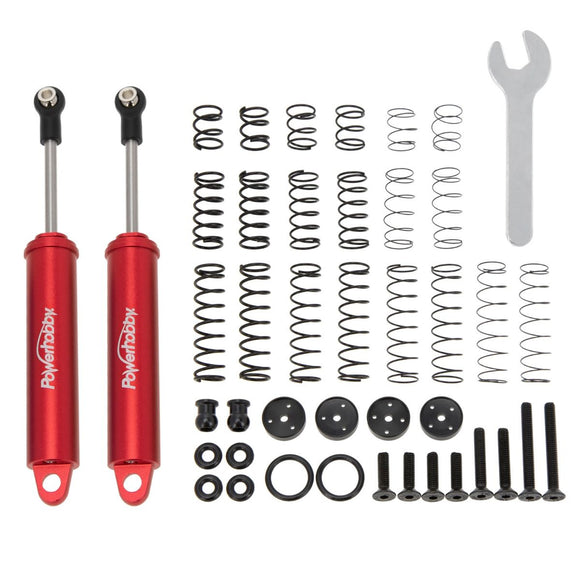 110mm Promatics Two Stage Internal Spring Shocks, Red - Race Dawg RC