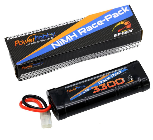 7.2V 6-Cell 3300mAh NiMH Flat Battery Pack w/Tamiya Plug - Race Dawg RC