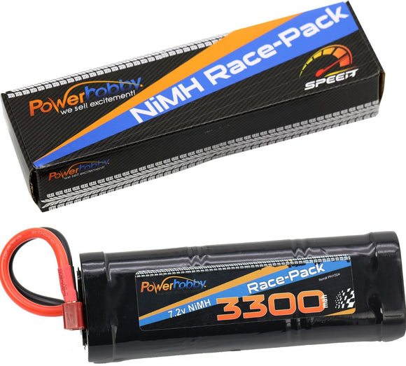 7.2V 6-Cell 3300mAh NiMH Flat Battery Pack w/Deans Plug - Race Dawg RC